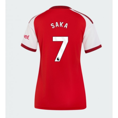 Stroje piłkarskie Arsenal Bukayo Saka #7 Koszulka Podstawowej dla damskie 2026-27 Krótki Rękaw